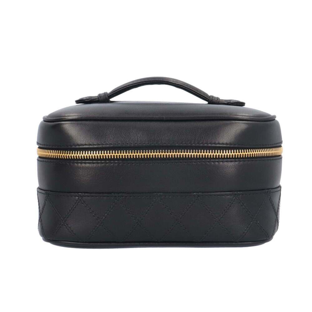 CHANEL Black Leather Vanity Bag